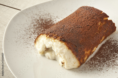 Kazandibi milk baked pudding, Turkish dessert