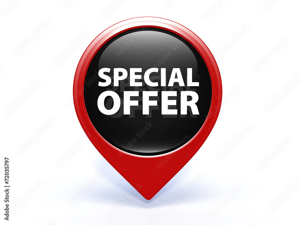 Special offer pointer icon on white background Special offer pointer icon on white background
