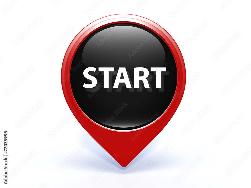 start pointer icon on white background start pointer icon on white background