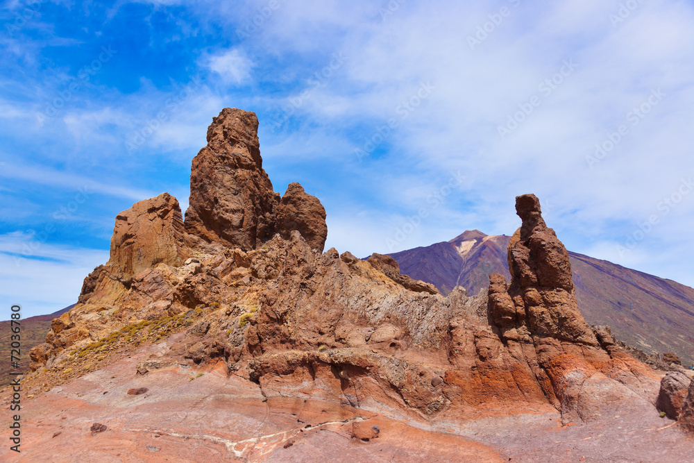 Rock at volcano Teide in Tenerife island - Canary