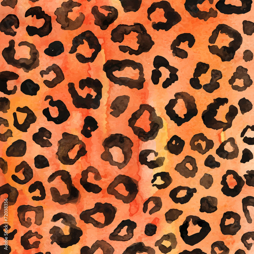 Watercolor leopard print