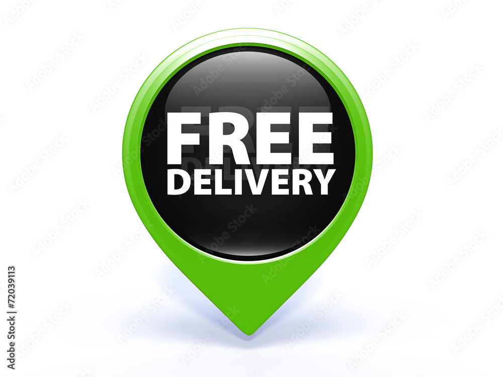 Free delivery pointer icon on white background Free delivery pointer icon on white background