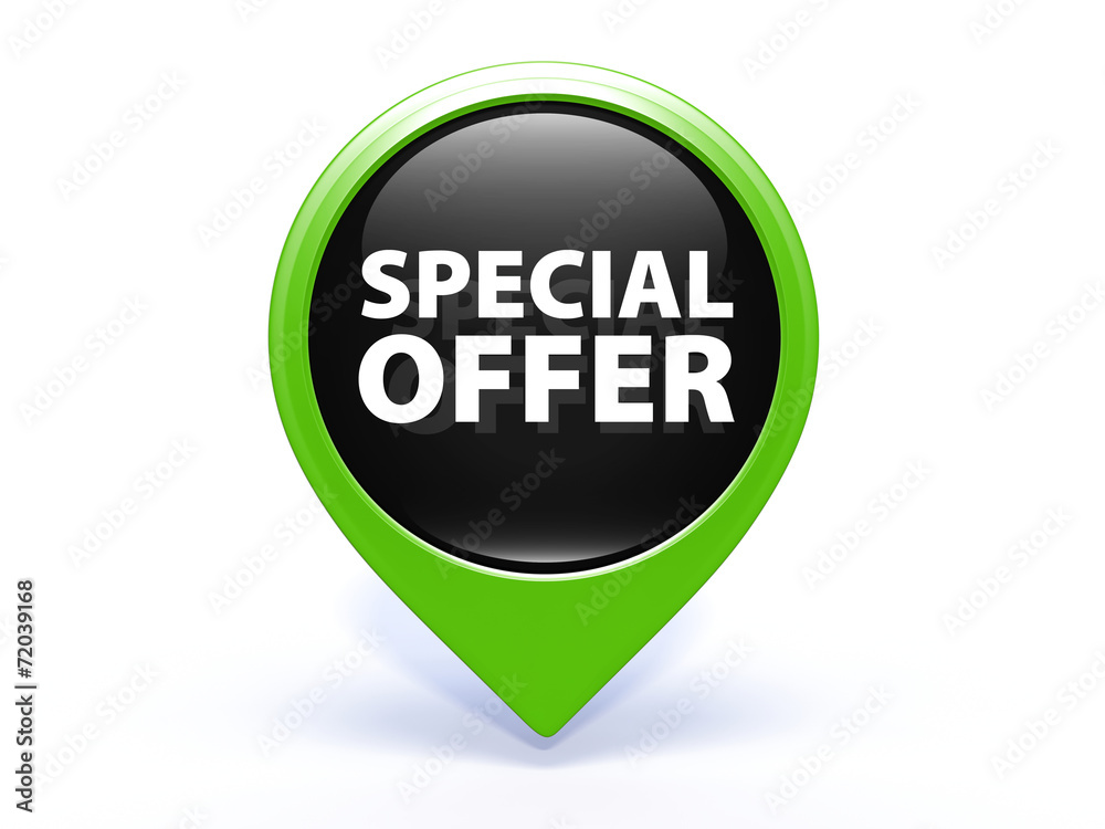 Special offer pointer icon on white background Special offer pointer icon on white background
