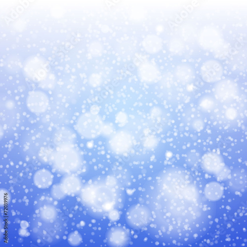 Christmas snowflakes blurred background. Vector illustration.