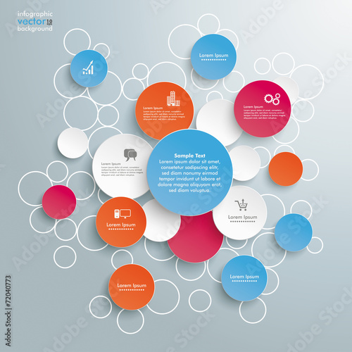 Colored Bubble Circles Infographic