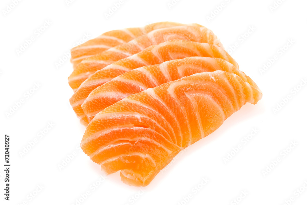 Salmon meat sashimi
