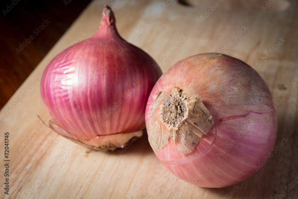 Fototapeta premium Close-up big shallots,still life.