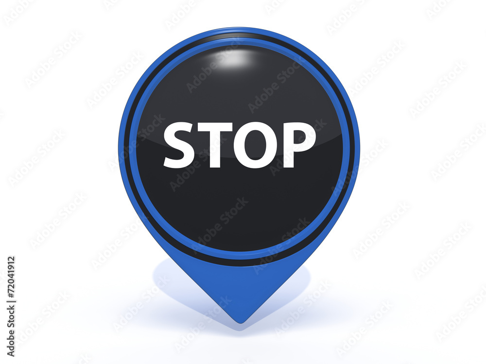 stop pointer icon on white background stop pointer icon on white background