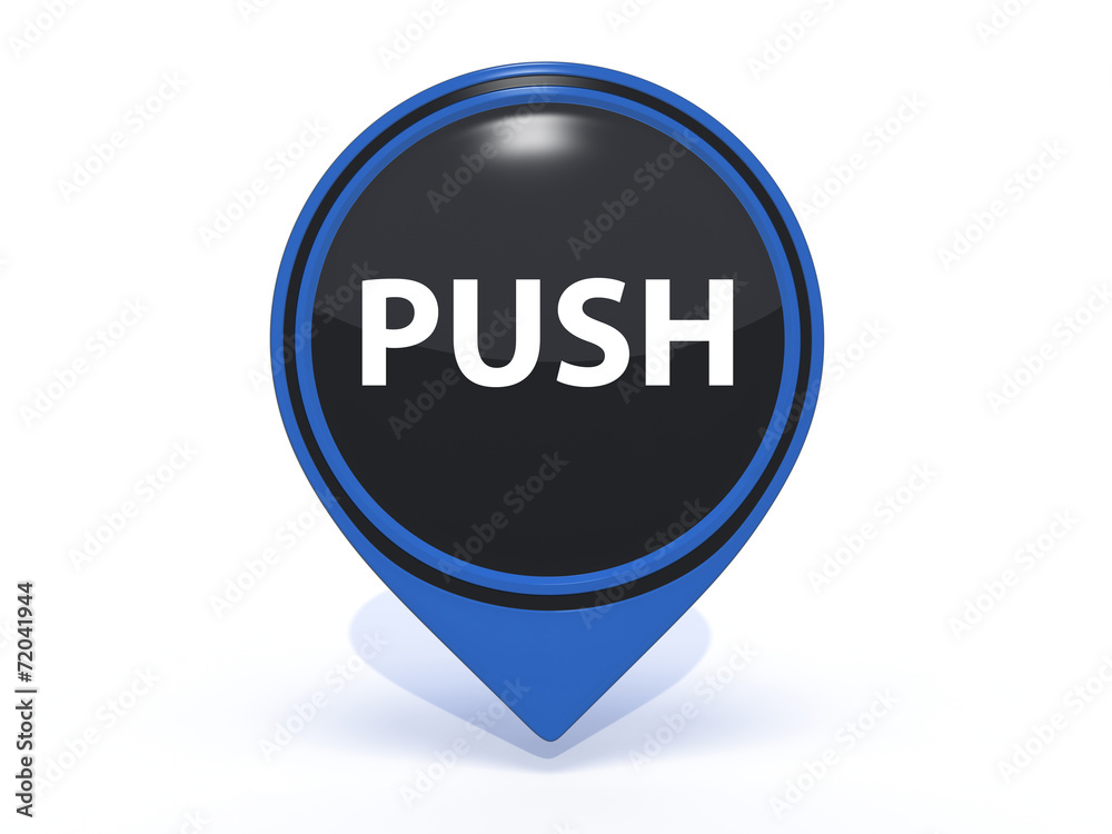 push pointer icon on white background push pointer icon on white background