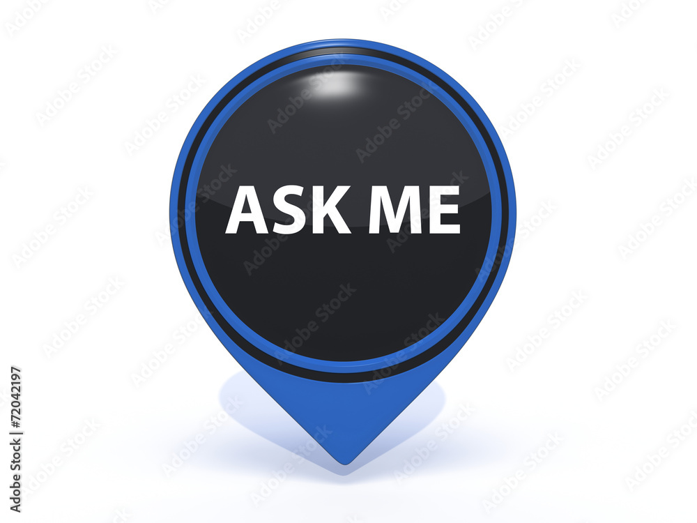 ask me pointer icon on white background ask me pointer icon on white background