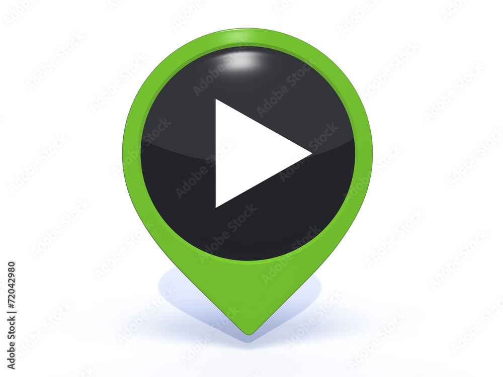play pointer icon on white background play pointer icon on white background