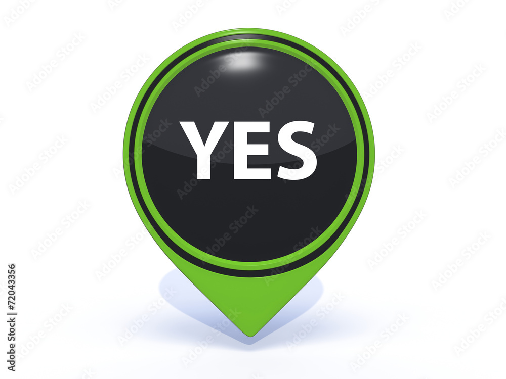 yes pointer icon on white background yes pointer icon on white background