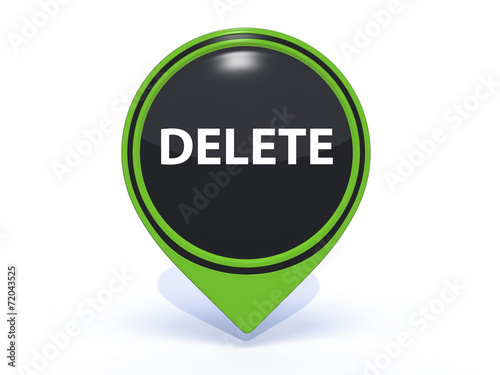 delete pointer icon on white background