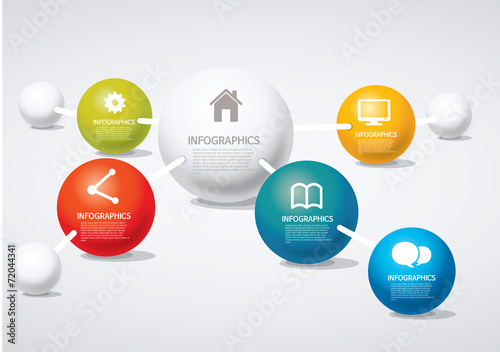 info-graphic - sphere style - network