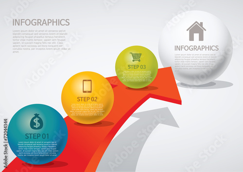 info-graphic - sphere style - arrow