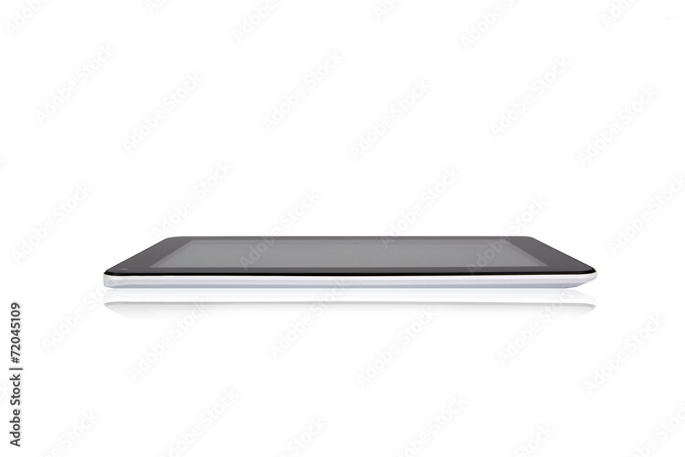 Modern black tablet pc isolated on white Modern black tablet pc isolated on white