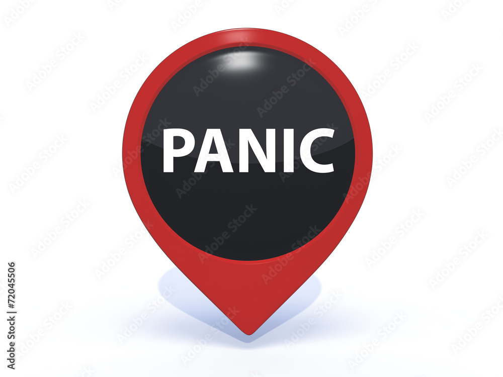 panic pointer icon on white background panic pointer icon on white background