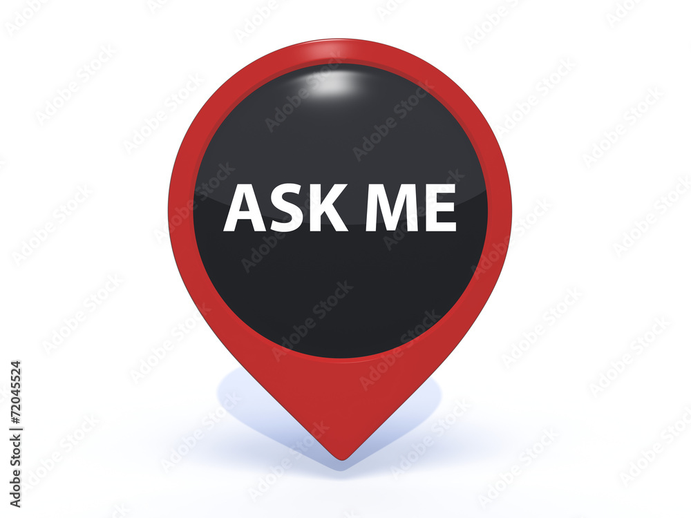 ask me pointer icon on white background ask me pointer icon on white background
