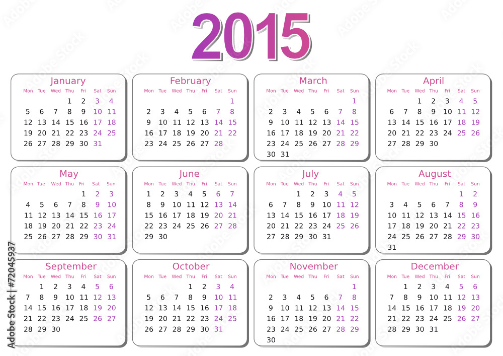 simple editable vector calendar 2015 simple editable vector calendar 2015