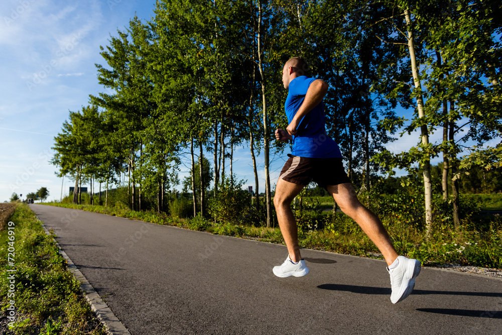 Healthy lifestyle - young man running