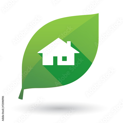 leaf icon with a house