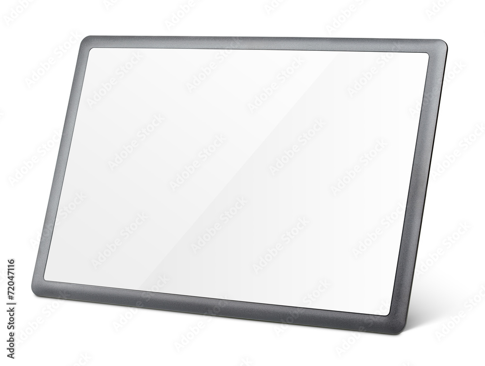 Modern black tablet pc isolated on white with clipping path Modern black tablet pc isolated on white with clipping path