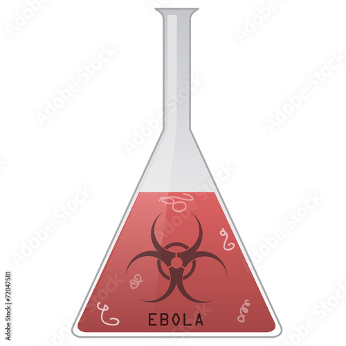 Beaker with the Ebola virus blood