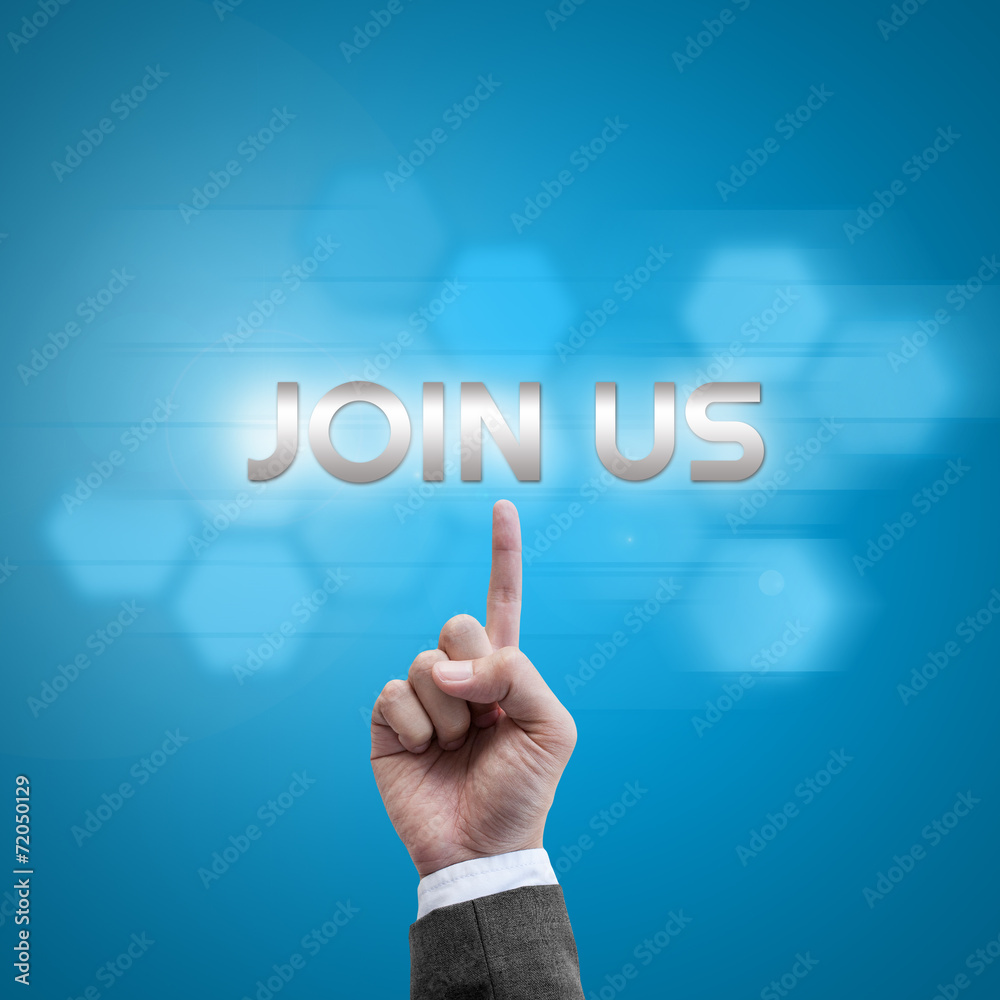 Businessman hand working with modern computer interface as Join Businessman hand working with modern computer interface as Join