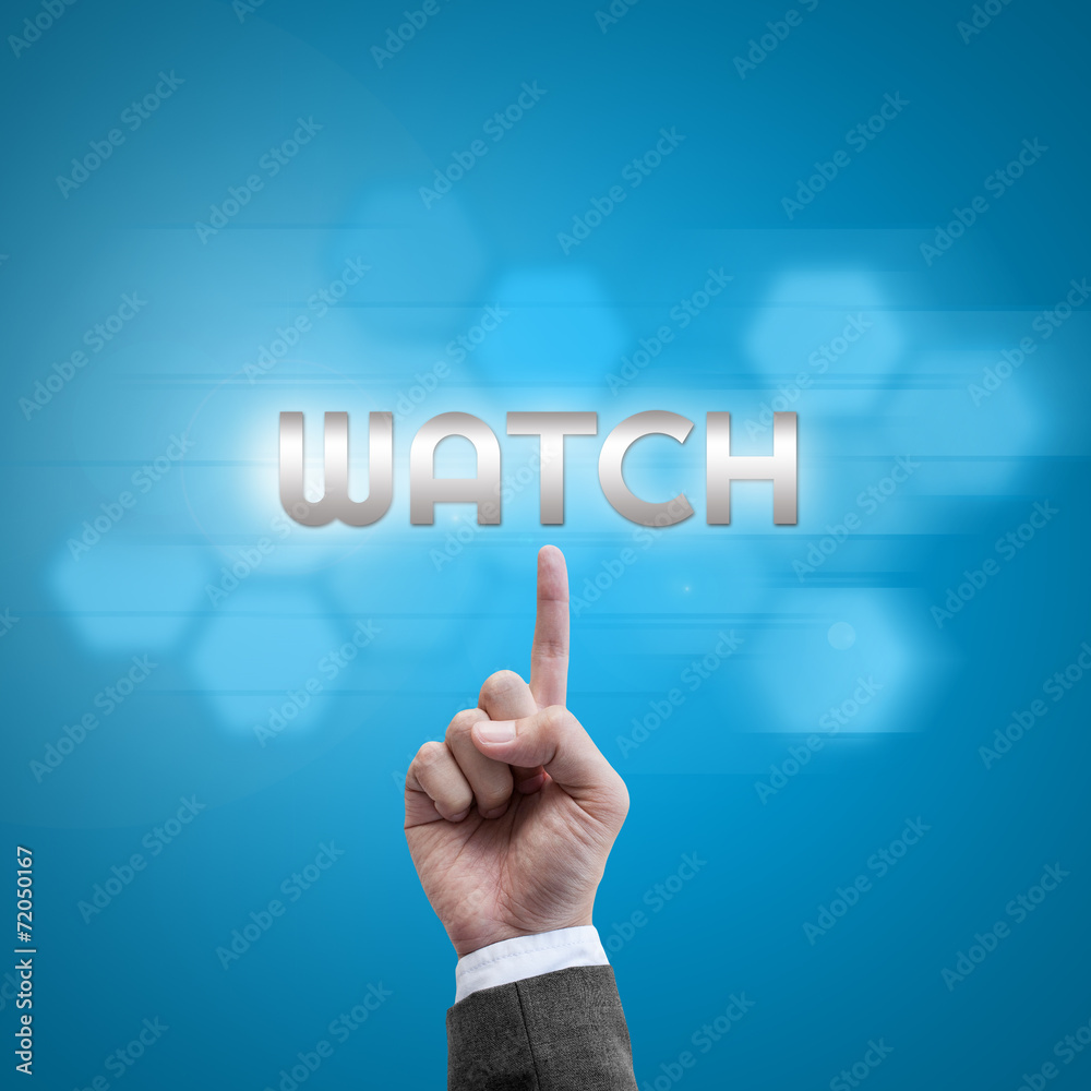 Businessman hand working with modern computer interface as Watch Businessman hand working with modern computer interface as Watch