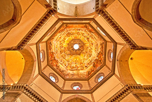 View of the painting of dome Basilica di Santa Maria del Fiore