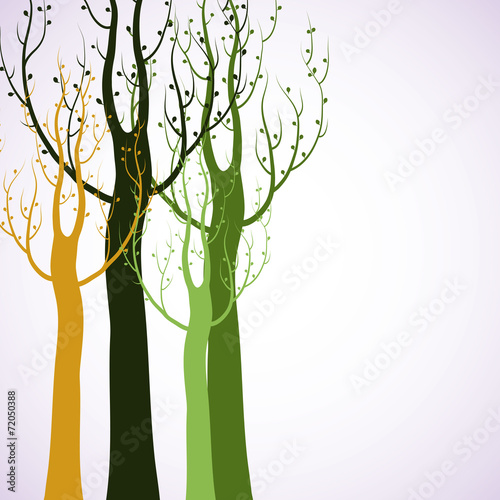 Decorative trees background