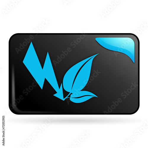 énergie naturelle sur bouton web rectangle bleu