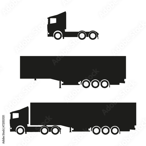 Lorry silhouette set