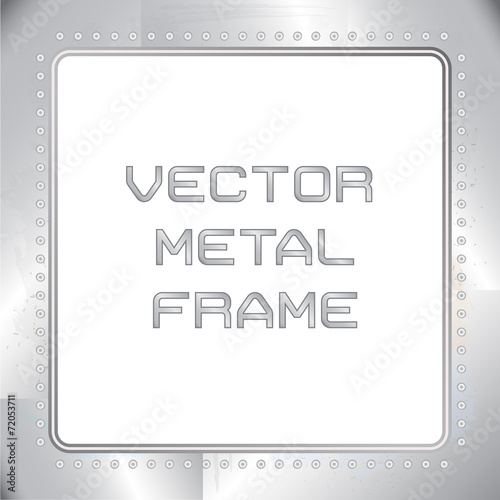 old riveted metal frame