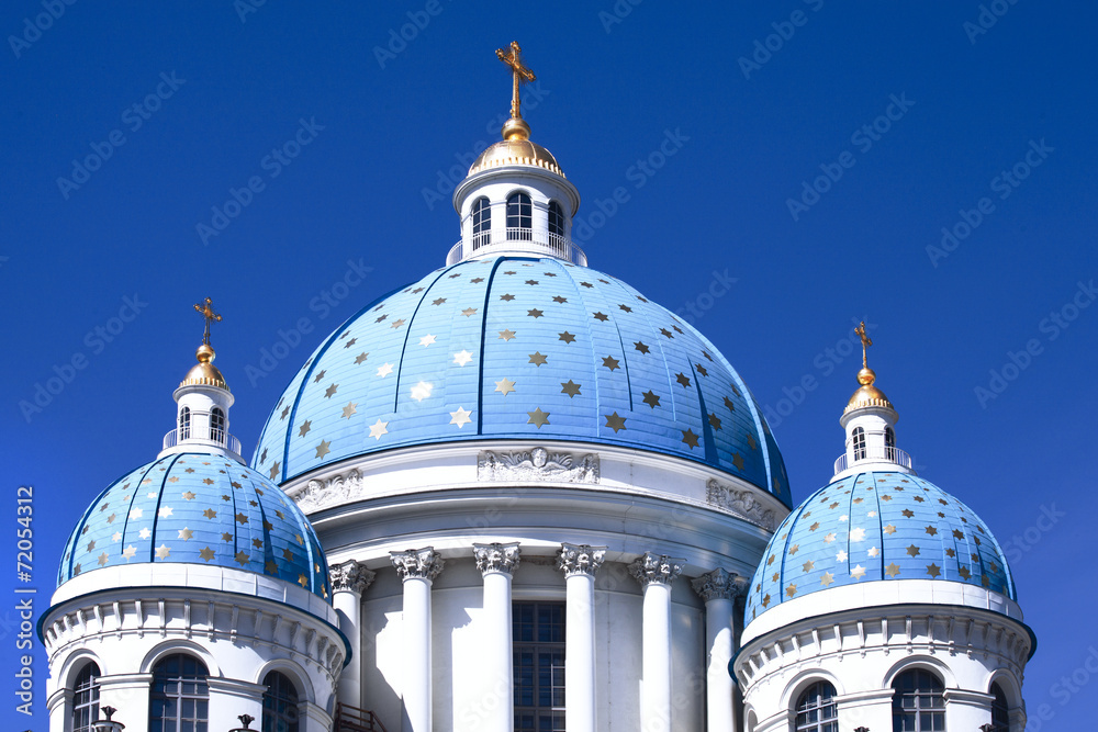 View of Trinity Cathedral in Saint- Petersburg Russia
