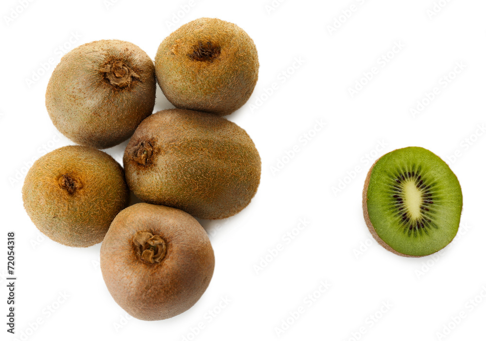 Juicy kiwi isolated on white