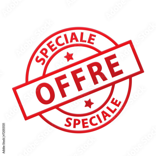 Tampon OFFRE SPECIALE (soldes prix étiquette vignette bouton)