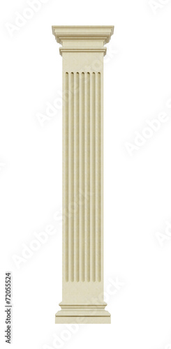 Front view of a rectangular stone column