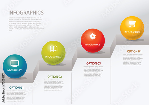 info graphics - step, circle