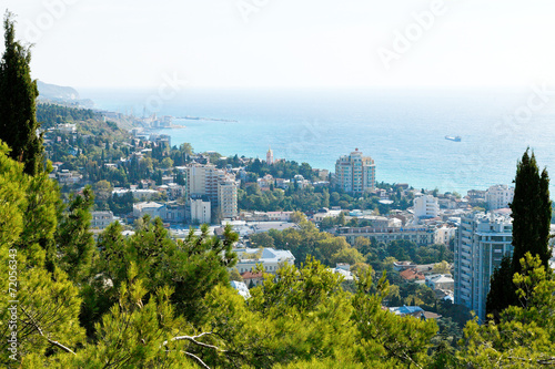 above view of Yalta city