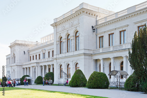 tourists near Grand Livadia Palace in Crimea