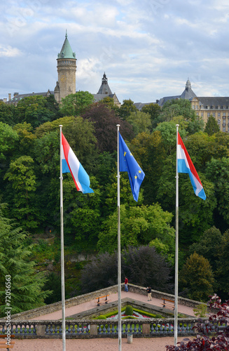 Luxemburg Town and Flags photo