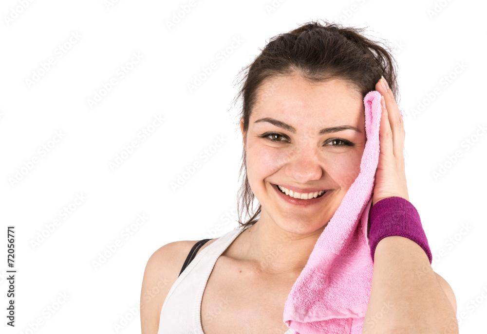 woman sport towel