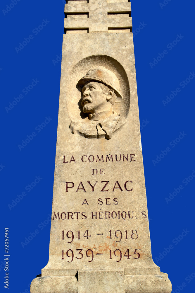Monument aux morts de Payzac (Dordogne)