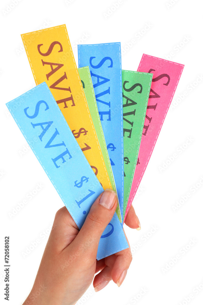 Set of coupons for shopping to save money Set of coupons for shopping to save money