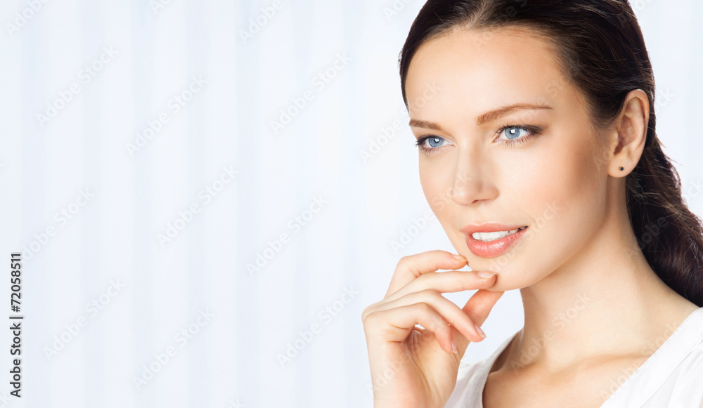 Thinking businesswoman, at office Thinking businesswoman, at office
