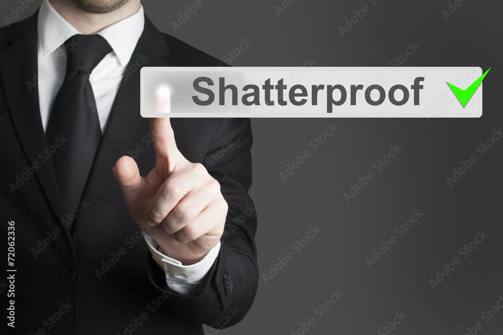 businessman pushing flat touchscreen button shatterproof businessman pushing flat touchscreen button shatterproof