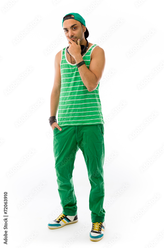 model isolated on plain background model isolated on plain background