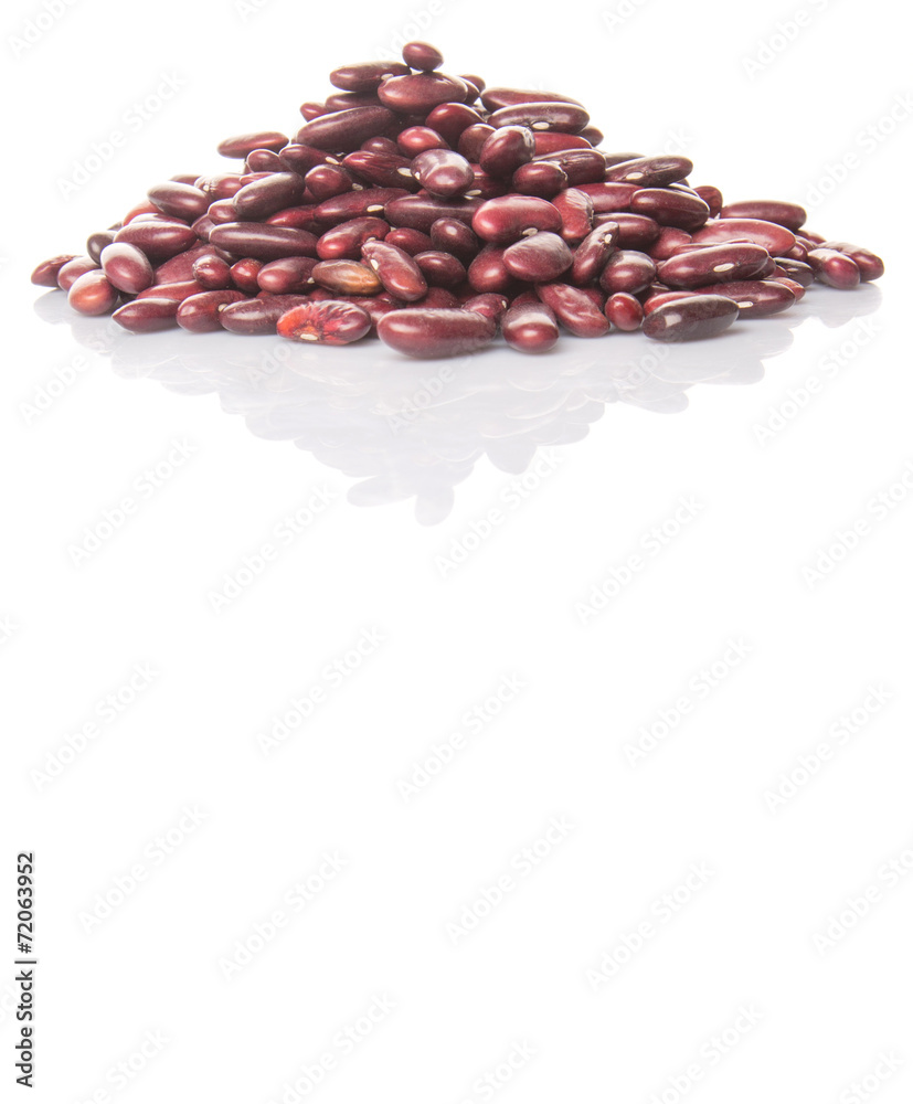 Red kidney beans on white background Red kidney beans on white background