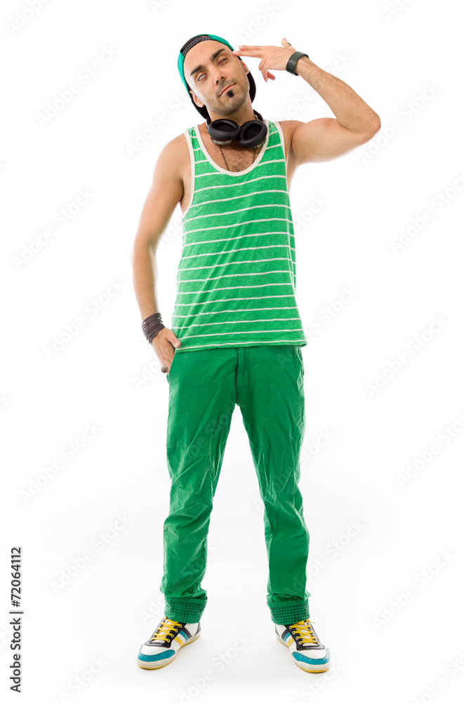 model isolated on plain background hand gesture gun model isolated on plain background hand gesture gun